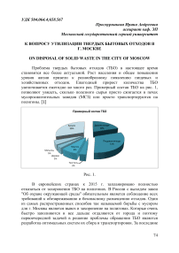 К вопросу утилизации твердых бытовых отходов в г. Москве