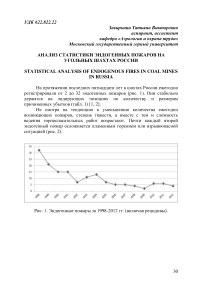 Анализ статистики эндогенных пожаров на угольных шахтах России