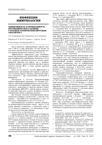 Эффективность и переносимость противовирусного лечения у больных хроническим вирусным гепатитом С