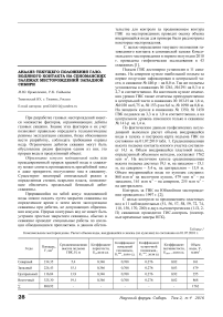 Анализ текущего положения газоводяного контакта на сеноманских залежах месторождений Западной Сибири