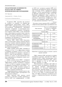 Геологические особенности пласта ЮВ1 на Северо-Хохряковском месторождении