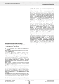 Эпидемиологические аспекты первично-множественного поражения молочной железы в Азербайджанской Республике