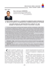 О некоторых вопросах административной ответственности в области оборота гражданского пневматического оружия