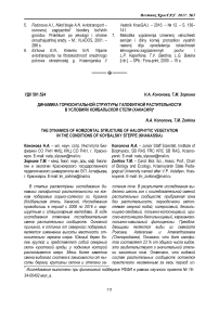 Динамика горизонтальной структуры галофитной растительности в условиях Койбальской степи (Хакасия)