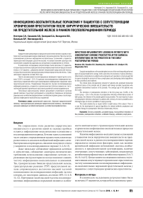 Инфекционно-воспалительные поражения у пациентов с сопутствующим хроническим простатитом после хирургических вмешательств на предстательной железе в раннем послеоперационном периоде