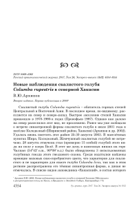 Новые наблюдения скалистого голубя Columba rupestris в Северной Хакасии