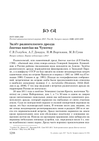Залёт разноголосого дрозда Ixoreus naevius на Чукотку
