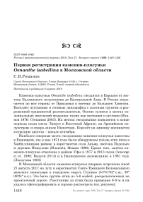 Первая регистрация каменки-плясуньи Oenanthe isabellina в Московской области