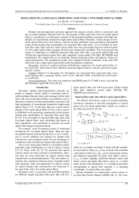 Simulation of a long-haul fiber optic link with a two-mode optical fiber