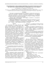 Моделирование распределения освещённости в плоскости регистратора космического гиперспектрометра, основанного на схеме Оффнера