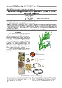 An overview on applications of guar gum in food systems to modify structural properties