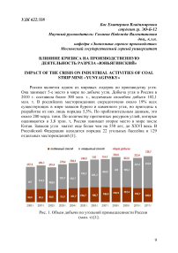 Влияние кризиса на производственную деятельность разреза "Юньягинский"