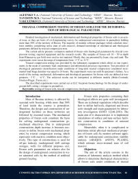 Triaxial compression testing of frozen soils for the determination of rheological parameters