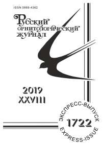 1722 т.28, 2019 - Русский орнитологический журнал