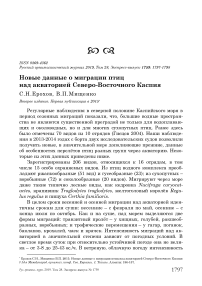 Новые данные о миграции птиц над акваторией Северо-Восточного Каспия