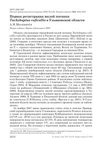 Первая регистрация малой поганки Tachybaptus ruficollis в Ульяновской области