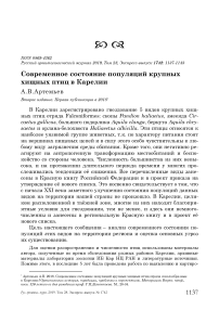 Современное состояние популяций крупных хищных птиц в Карелии