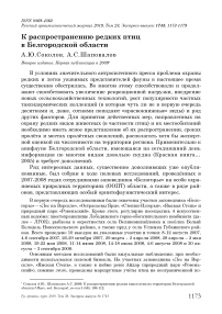 К распространению редких птиц в Белгородской области