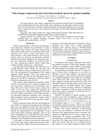 Video images compression and restoration methods based on optimal sampling