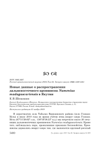 Новые данные о распространении дальневосточного кроншнепа Numenius madagascariensis в Якутии
