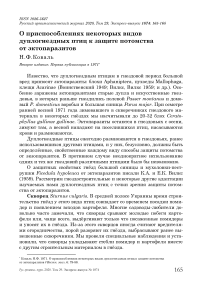 О приспособлениях некоторых видов дуплогнездных птиц к защите потомства от эктопаразитов