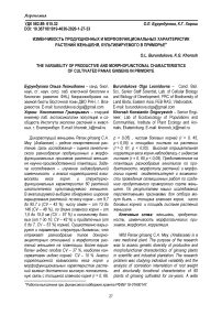 Изменчивость продукционных и морфофункциональных характеристик растений женьшеня, культивируемого в Приморье