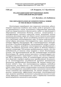 Реализация конституционных норм в Российской Федерации