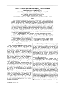 Traffic extreme situations detection in video sequences based on integral optical flow