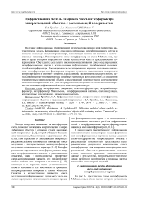 Дифракционная модель лазерного спекл-интерферометра микросмещений объектов с рассеивающей поверхностью