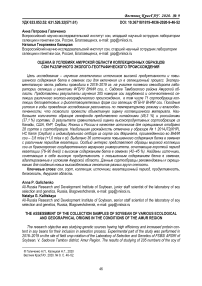 Оценка в условиях Амурской области коллекционных образцов сои различного эколого-географического происхождения