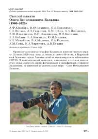 Светлой памяти Олега Вячеславовича Белялова (1960-2020)