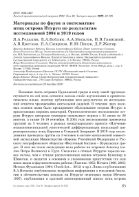 Материалы по фауне и систематике птиц острова Итуруп по результатам исследований 2004 и 2019 годов