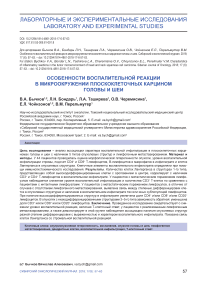 Особенности воспалительной реакции в микроокружении плоскоклеточных карцином головы и шеи