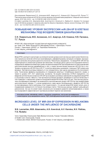 Повышение уровня экспрессии MIR-204-5P в клетках меланомы под воздействием дакарбазина