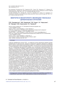 МикроРНК в мониторинге эволюции глиальных церебральных опухолей