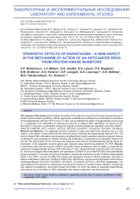 Epigenetic effects of enzastaurin - a new aspect in the mechanism of action of an anticancer drug from protein kinase inhibitors