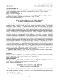 Влияние нетрадиционных кормовых добавок на яичную продуктивность кур-несушек