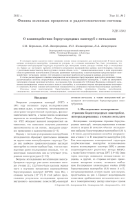 О взаимодействии бороуглеродных нанотруб с металлами