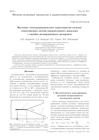 Изучение электродинамических характеристик плоских симметричных антенн микроволнового диапазона с линейно расширяющимся раскрывом