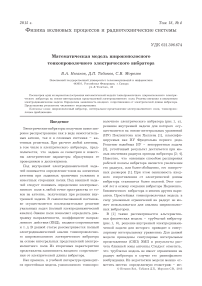 Математическая модель широкополосного тонкопроволочного электрического вибратора