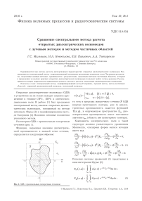 Сравнение спектрального метода расчета открытых диэлектрических волноводов с лучевым методом и методом частичных областей