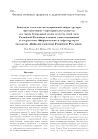 Концепция глокально-интегрированной инфраструктуры пространственно-территориального развития как основа генеральной схемы развития сетей связи Российской Федерации в рамках плана мероприятий по направлению "Информационная инфраструктура" программы "Цифровая экономика Российской Федерации"