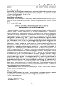 Влияние термомеханических воздействий на состав и антиоксидантную активность молока