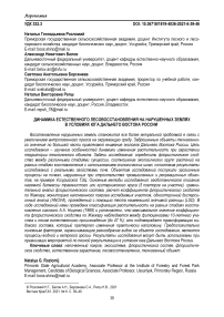 Динамика естественного лесовосстановления на нарушенных землях в условиях юга Дальнего Востока России