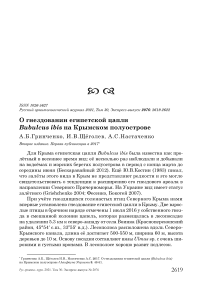 О гнездовании египетской цапли Bubulcus ibis на Крымском полуострове