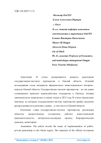Причины неразвитости рынка государственно-частного партнерства в Омской области