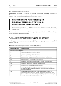 Практические рекомендации по лекарственному лечению почечноклеточного рака