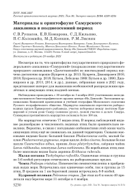 Материалы к орнитофауне самурского заказника в позднеосенний период