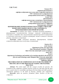 Формирование компетентности будущих учителей изобразительного искусства в процессе прохождения пленэрной практик