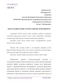 РЦБ как один из двигателей развития экономики РФ